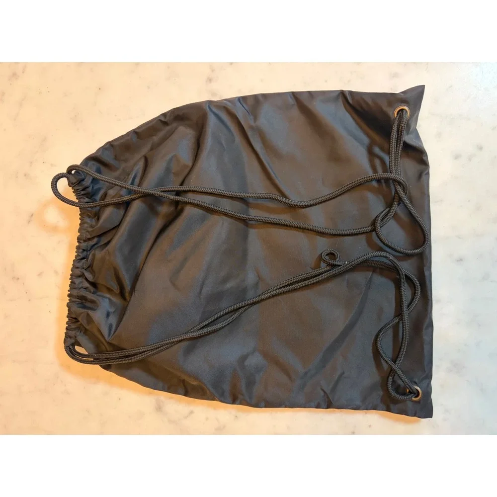 Onitsuka Tiger Black Drawstring Cinch Backpack Bag Tiger Graphic Print